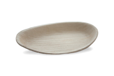 Assiette feuille de palmier en forme d'œuf 19 x 12 cm
