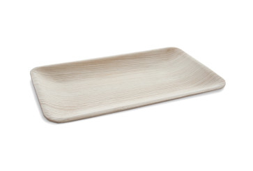 Feuilles de palmier carrée  assiette 16 x 24 cm