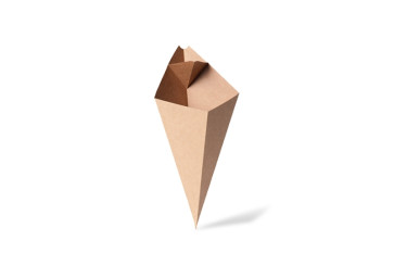 Cornet à frites avec compartiment pour sauce 100g (K21)
