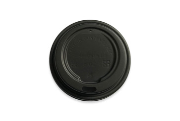 Couvercle (CPLA) noir pour tasse nature sans arbre 7oz/ 210ml