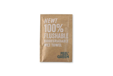 Serviette jetable dans les toilettes, citron