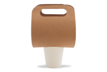 Kraft porte-gobelet 12oz - 1 ouverture