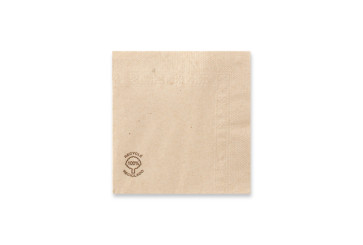 Serviette cocktail marron. 