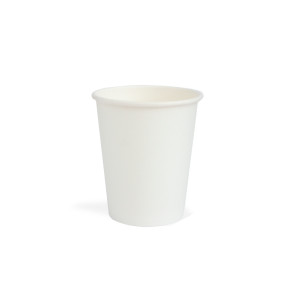 Gobelet à café blanc revêtement PLA 240ml/ 8oz