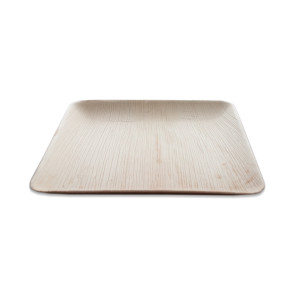 Assiette carrée en Feuilles de palmier 25 cm