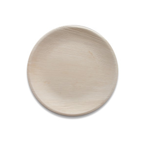 Assiette ronde en Feuilles de palmier 25 cm