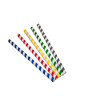 Pailles de papier, rayées de différentes couleurs, 21 cm