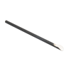 Paille en papier, noire, avec cuillère, 21 cm, ø 0.8 cm